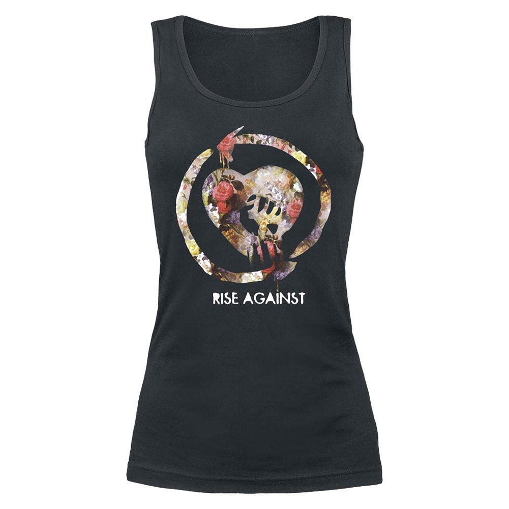 Rise Against (Floral Fist) Girl Tank Top