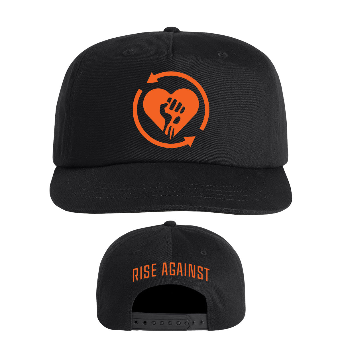 Orange Heart Fist Logo | Snapback Cap